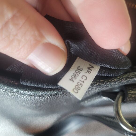 Coach Nolita Satchel Purse Handbag Metallic Pebbled Leather Gunmetal Gray READ - Picture 10 of 12